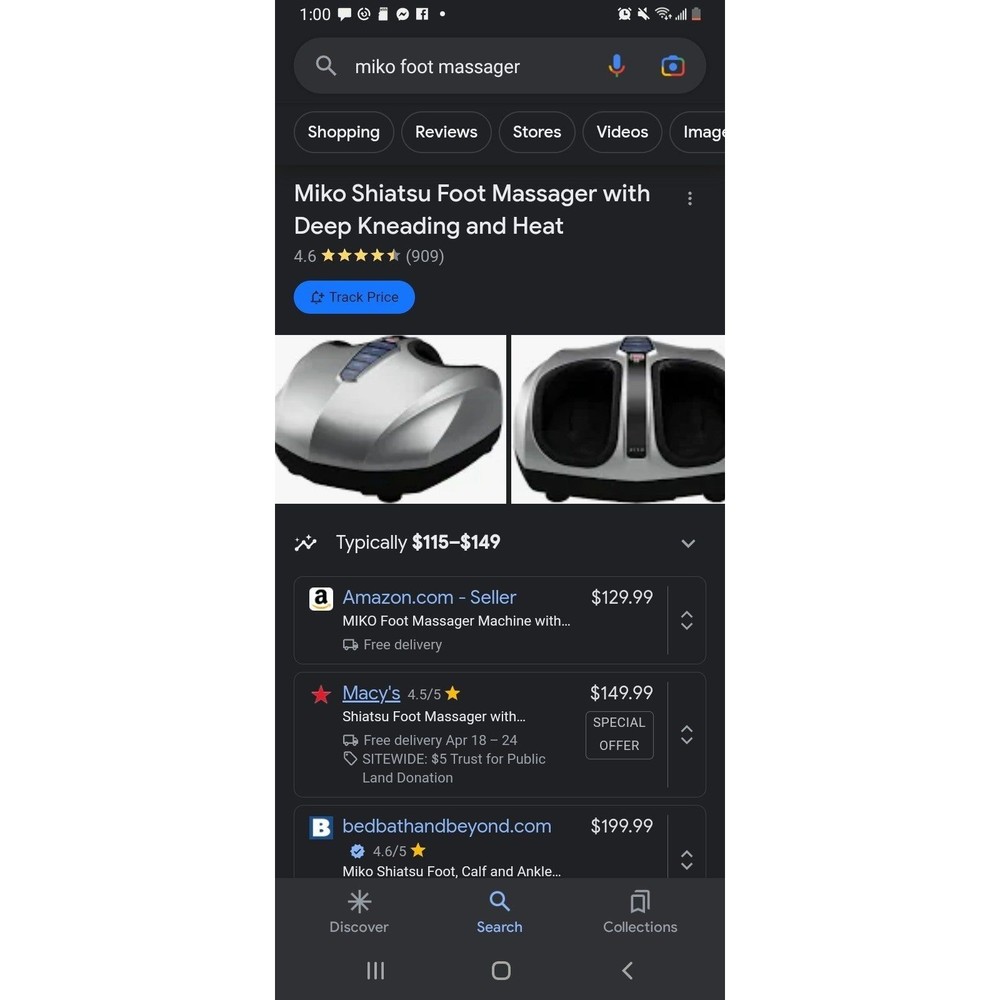 Miko Shiatsu foot massager with heat